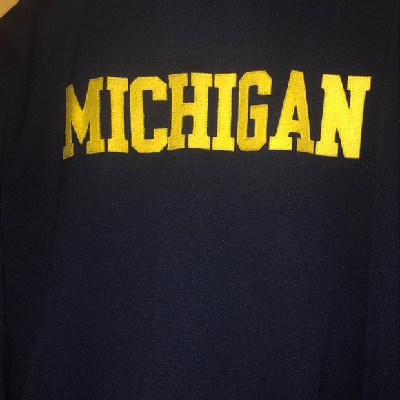 MITCHELL&NESS MICHIGAN WOLVERINES TRACK JACKET GO MICHIGAN BLUE & YELLOW 3XL - Picture 3 of 11